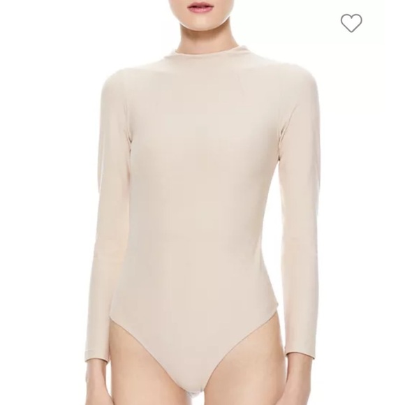 NWOT Alice and Olivia Becker Mock Neck Bodysuit - Picture 6 of 14